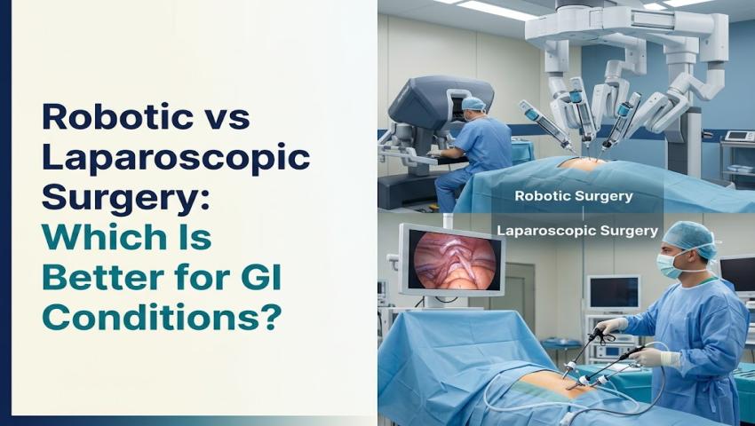 Robotic vs laparoscopic surgery for GI conditions: surgeon at robotic console compared with surgeon performing laparoscopic procedure